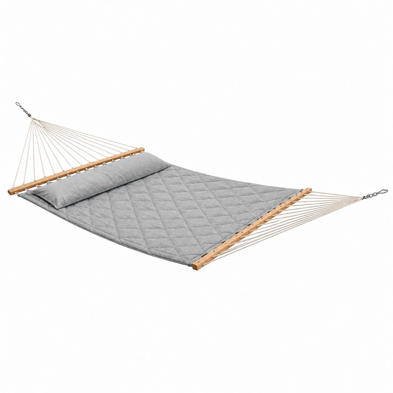 Hamac en toile de coton avec coussin gris