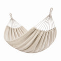 Hamac en Tissu de Coton Beige 200x150 cm