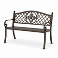 Banc de jardin en métal brun 120 cm