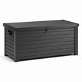 Coffre de rangement en plastique 117x45x57 cm anthracite
