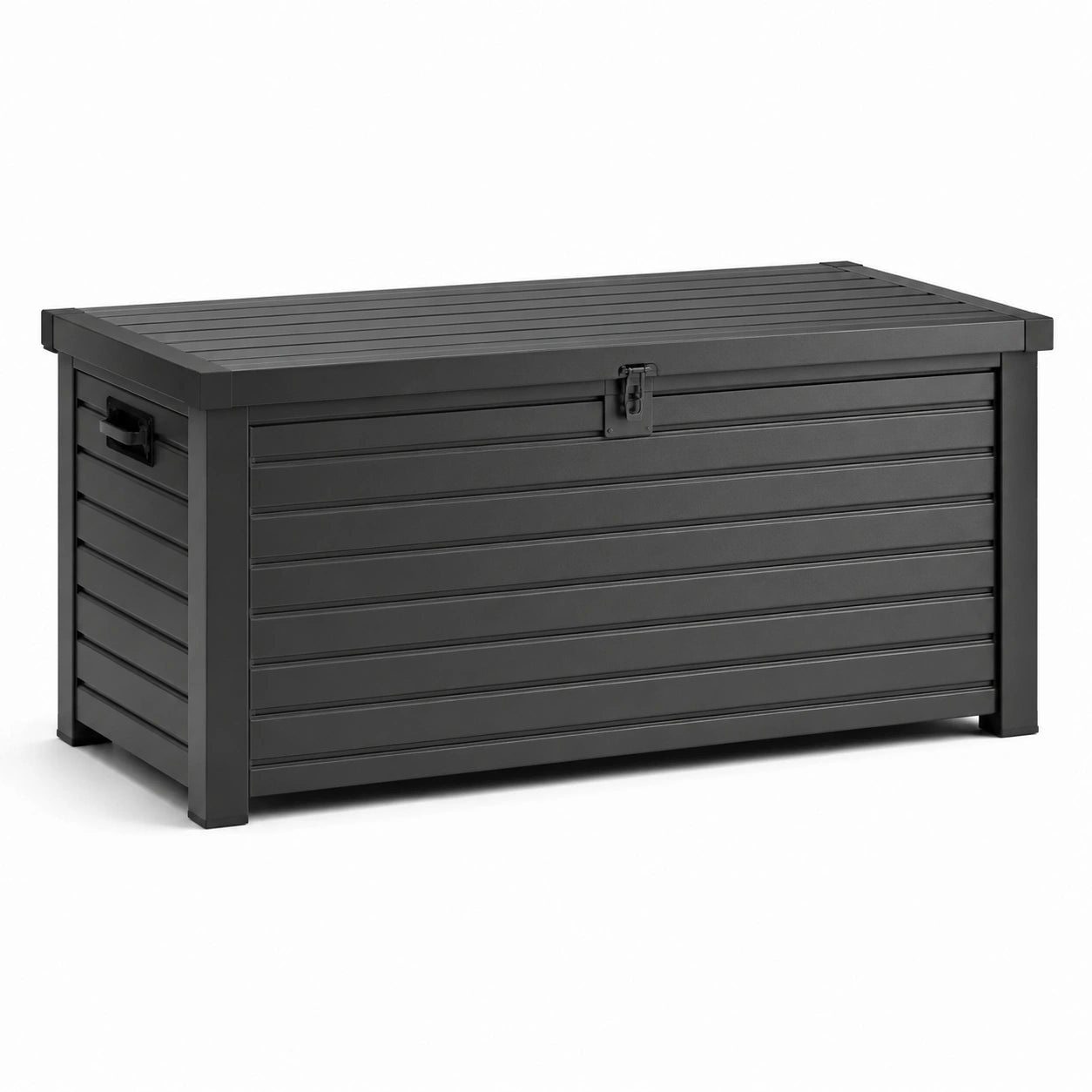 Coffre de rangement en plastique 117x45x57 cm anthracite