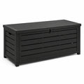 Coffre de rangement extérieur en plastique noir