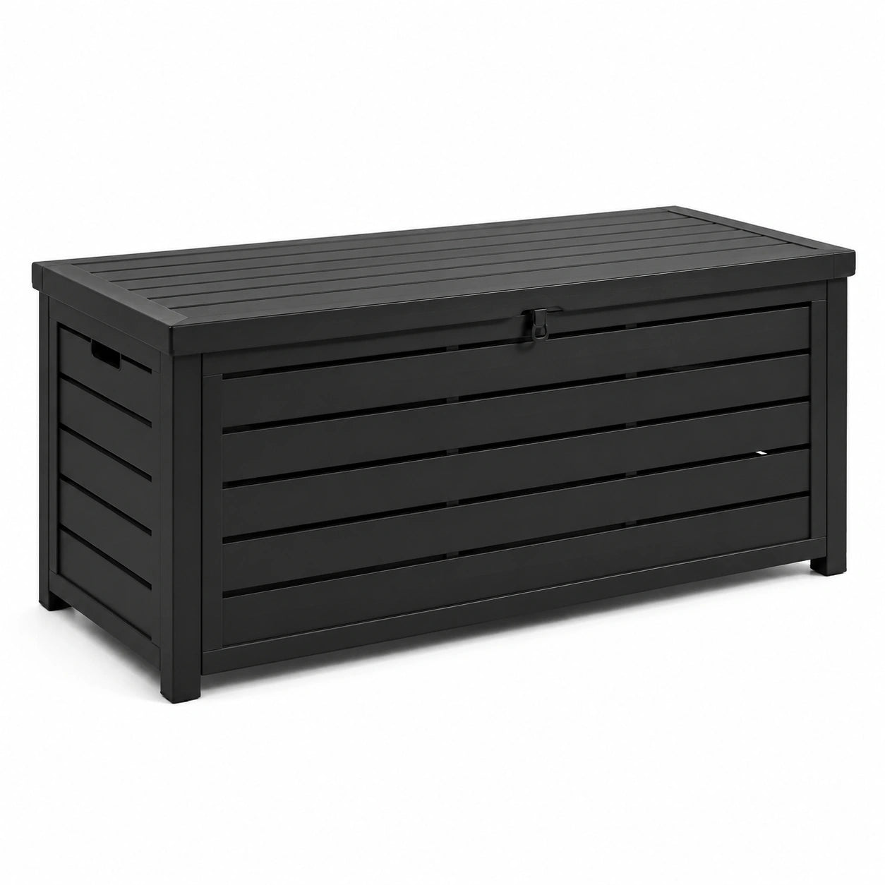 Coffre de rangement extérieur en plastique noir