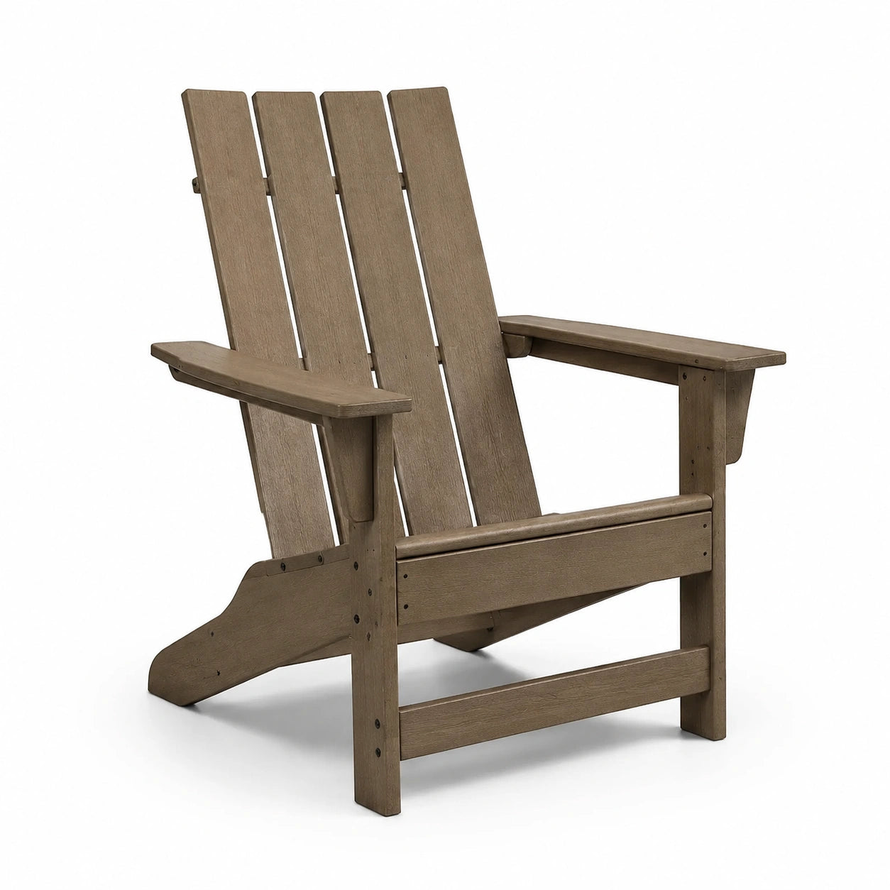 Chaise Adirondack en bois composite marron